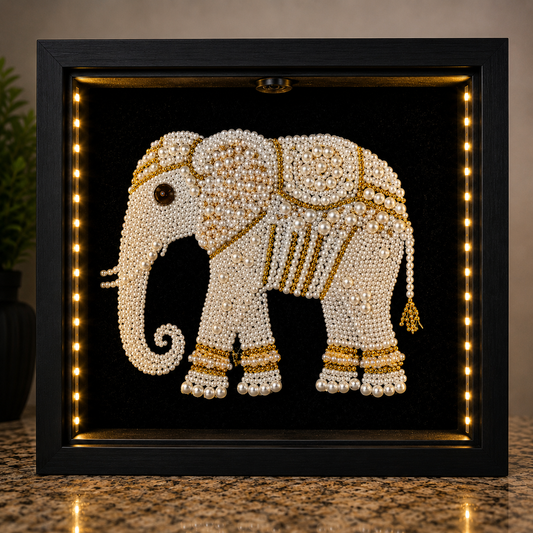 Golden Elephant – Luxury Crystal Wall Art